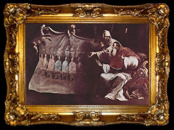 framed  Sebastiano Ricci Gemaldezyklus zum Leben Papst Paul III., Szene: Papst Paul III. beseelt vom Glauben an das okumenische Konzil., ta009-2